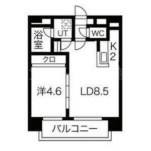 MARUKOH MS NO.2(1LDK/3階)の間取り写真