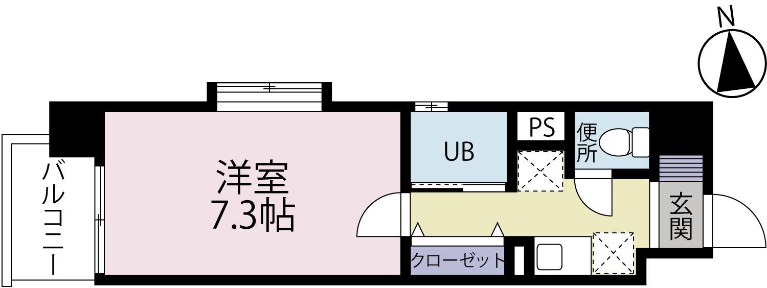 パルティーレ箱崎(1K/3階)の間取り写真