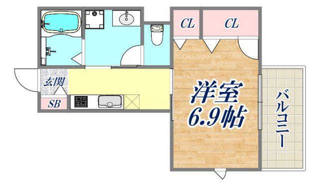 ブルーメゾンⅡ(1K/1階)の間取り写真