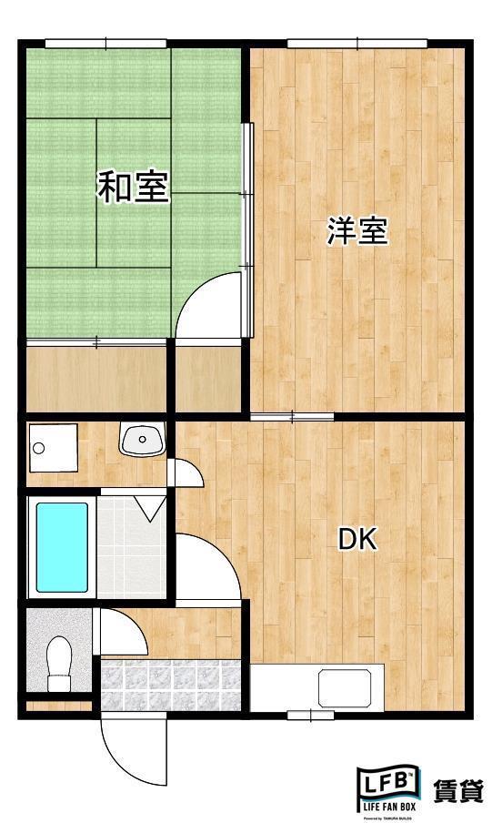567ハイツ(2DK/2階)の間取り写真