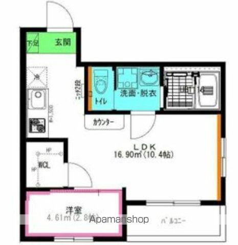 プラヴィーダ(1LDK/3階)の間取り写真
