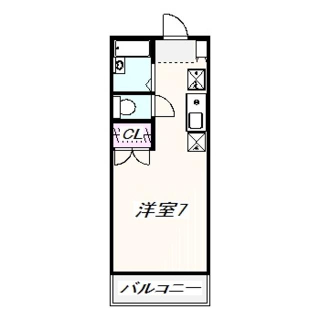 レオパレスNEGOROI(ワンルーム/1階)の間取り写真
