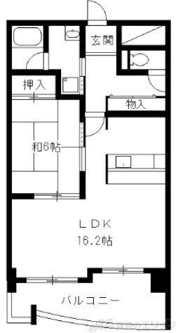 エスパシオ上新庄(1LDK/4階)の間取り写真