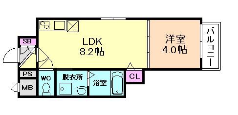 F ASECIA GARDEN(1LDK/3階)の間取り写真