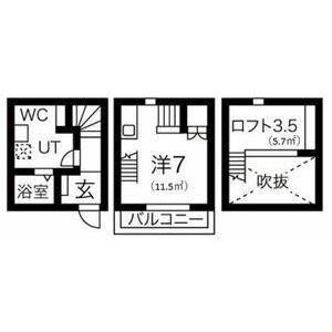 RINO-CHE豊田本町(1K/1階)の間取り写真