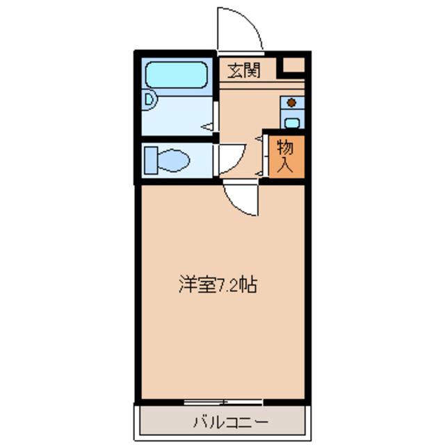 フラットT(1K/1階)の間取り写真