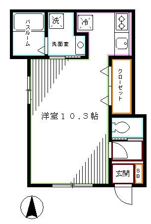 エース高円寺(ワンルーム/1階)の間取り写真