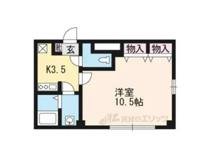 烏丸アネックス(1K/11階)の間取り写真