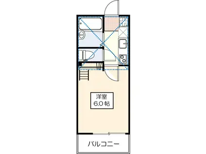 ルネス小金井東館(1K/2階)の間取り写真