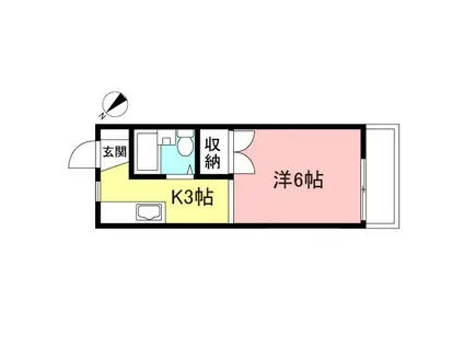 エステート真光寺(1K/1階)の間取り写真