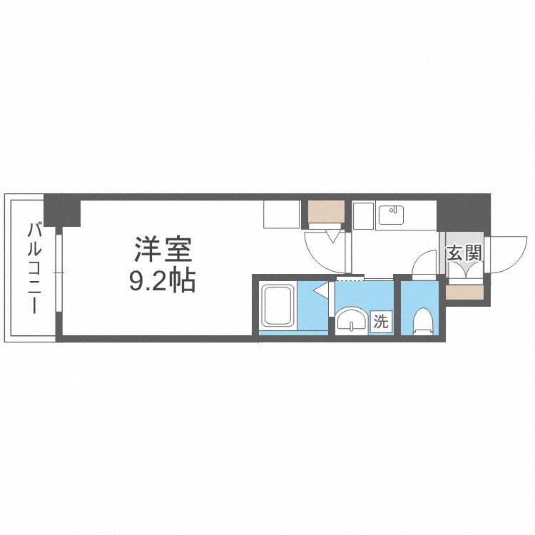 セイワパレス深江南(1K/6階)の間取り写真