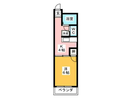 ＪＲ東海道本線 岐阜駅 徒歩28分 2階建 築41年(1K/2階)の間取り写真