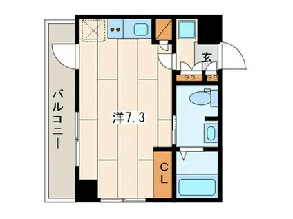 横浜翠葉ビルディング1(ワンルーム/5階)の間取り写真