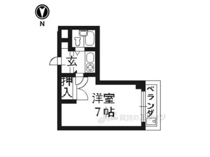 川崎ハウス2号館(1K/3階)の間取り写真