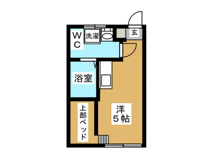 東京メトロ東西線 行徳駅 徒歩8分 2階建 築42年(ワンルーム/2階)の間取り写真
