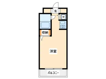 ジョイフル八王子(ワンルーム/4階)の間取り写真