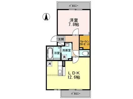 ソレーユ豊玉 I棟(1LDK/3階)の間取り写真