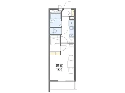 レオパレスPINE(1K/4階)の間取り写真