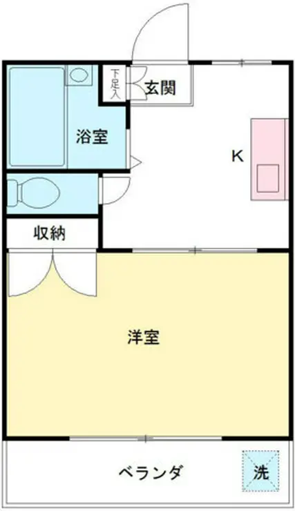 コーポ上山 1階階 間取り