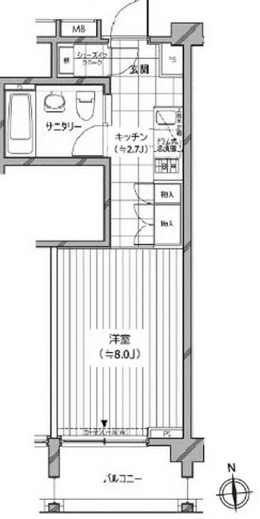 カスタリア麻布十番七面坂 2階階 間取り