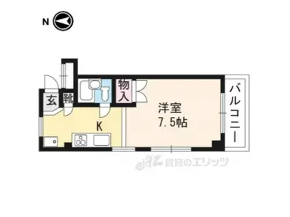 シティーハウスMARSA(1K/3階)の間取り写真