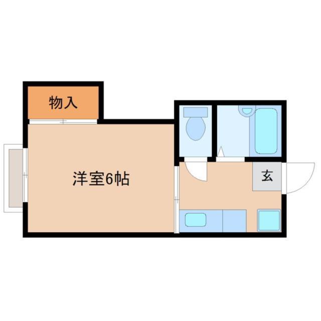 コーポサンライズB(1K/2階)の間取り写真