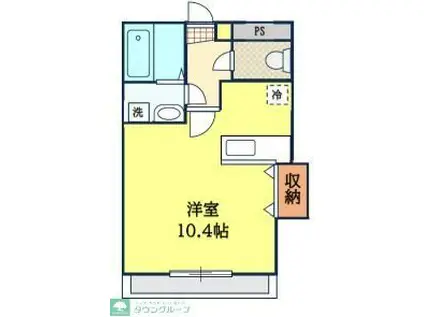 ミラクオーレ(ワンルーム/1階)の間取り写真