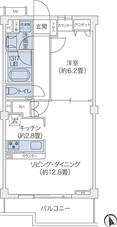 代官山BLESS鉢山 3階階 間取り