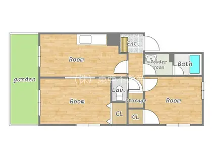 MYハウス(2DK/1階)の間取り写真