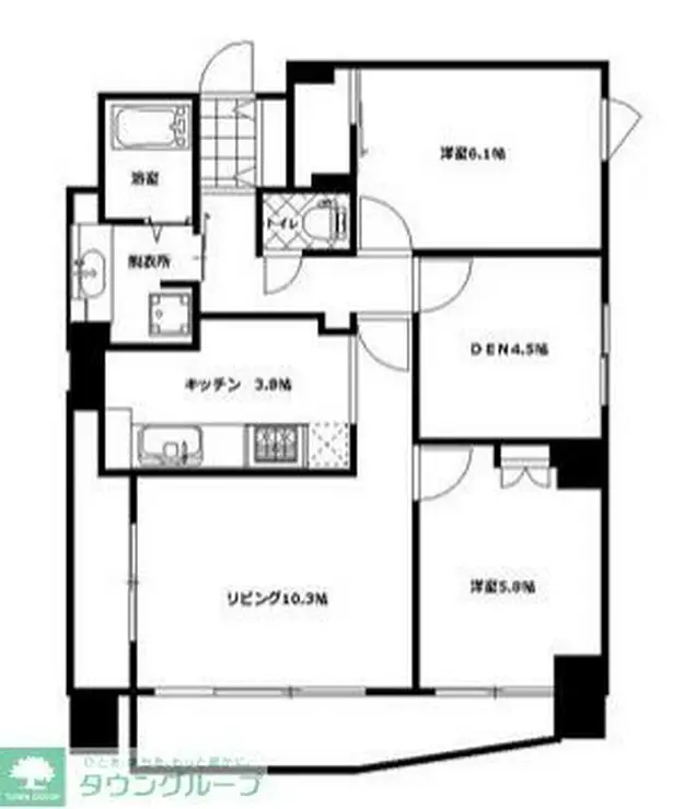 イプセ府中 15階階 間取り