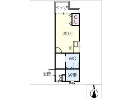 コスタ岐阜県庁前(ワンルーム/3階)の間取り写真