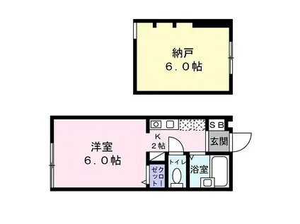 レジーナ蘇我(1K/1階)の間取り写真