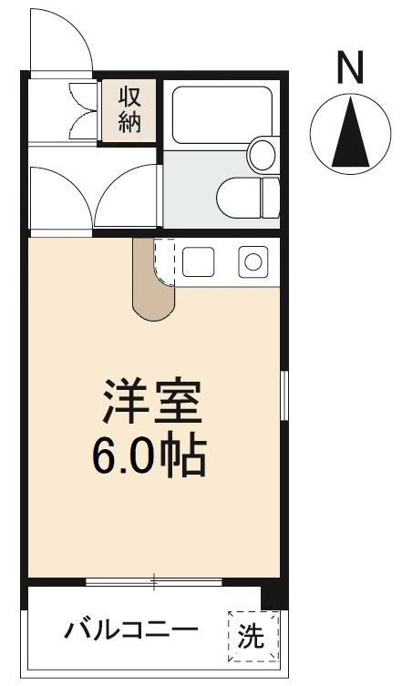 アルソリエート高松(ワンルーム/4階)の間取り写真