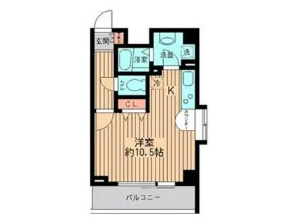 リバーレ秋葉原(ワンルーム/13階)の間取り写真