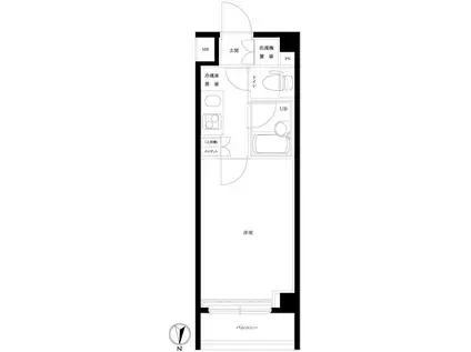 ルーブル武蔵小山(1K/1階)の間取り写真