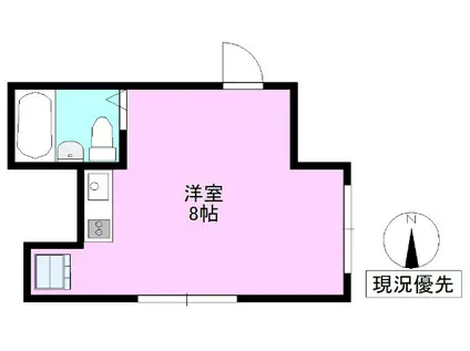 グリーンウエスト(ワンルーム/1階)の間取り写真