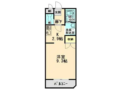 ユーミー日永マンション(1K/1階)の間取り写真