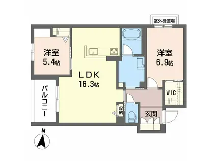 シャーメゾン レソール(2LDK/3階)の間取り写真