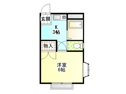 ヒルサイド箱根湯本(1K/1階)の間取り写真