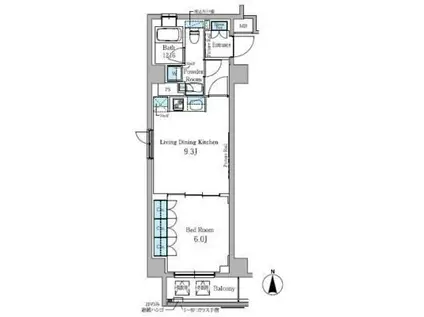パークアクシス秋葉原(1LDK/2階)の間取り写真