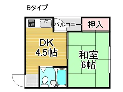 グレース岸里(1DK/3階)の間取り写真