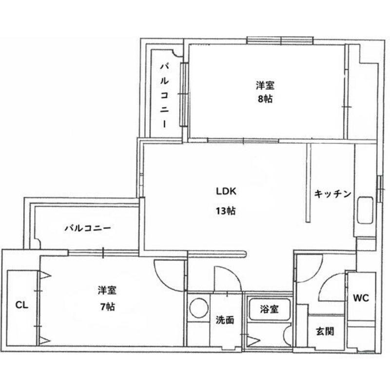 RIPPLU OASISSQUARE旧ミ(2LDK/3階)の間取り写真