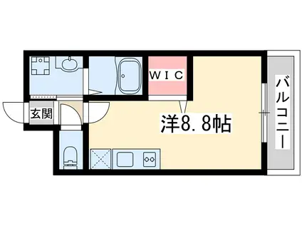 アンプルールフェールSHIBATA(ワンルーム/3階)の間取り写真