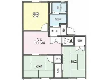 スプルースIVD(3DK/1階)の間取り写真