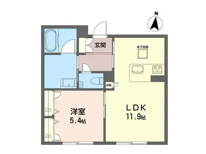 シャーメゾンHARU(1LDK/1階)の間取り写真