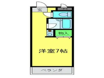 ラベレッツア和泉中央(ワンルーム/1階)の間取り写真