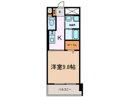 BERG大須(1K/3階)の間取り写真