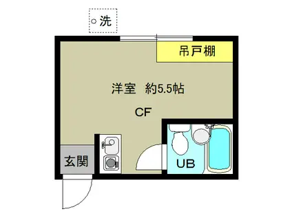 ファーランジュ阿佐谷(ワンルーム/1階)の間取り写真