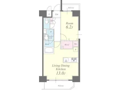 アビタシオン・創(1LDK/7階)の間取り写真