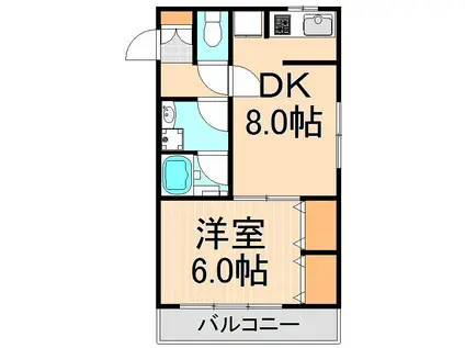 ワコーレ千住マンションA棟(1LDK/4階)の間取り写真